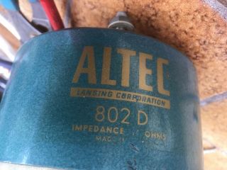 Vintage Altec 802d Hf Compression Driver