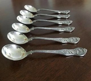 Tiffany Olympian Sterling Silver Bouillon Spoons,  Set Of 6 Stunning