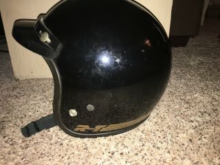 Vintage Bell Rt Motorcycle Helmet Black Size 7 3/4 Dot Bobber Dated 1979