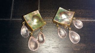 Magnificent OOAK STEPHEN DWECK EARRINGS WITH ADAM BEETLE STAMPED ON BACK 2