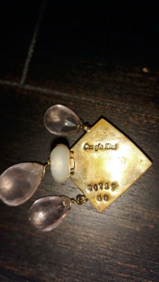 Magnificent OOAK STEPHEN DWECK EARRINGS WITH ADAM BEETLE STAMPED ON BACK 4