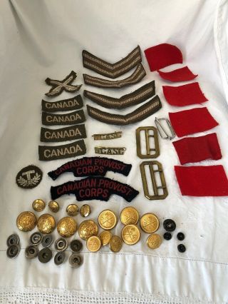 Ww2 Canada Military Buttons Patches Buckles Pins Badges Uniforms Rcasc Provost