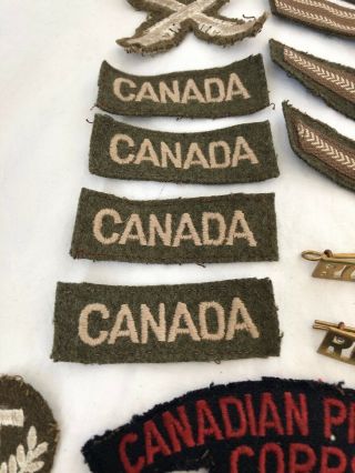 WW2 Canada Military BUTTONS Patches BUCKLES Pins Badges UNIFORMS RCASC Provost 6