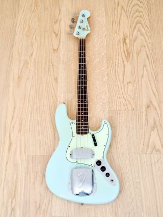 1962 Fender Jazz Bass Vintage Pre - CBS Electric Bass Guitar Sonic Blue w/ Case 2