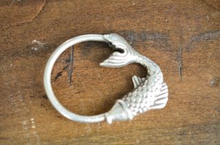Rare Vintage Tiffany & Co Sterling Silver Fish Key Ring Keychain