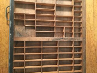 Vintage Wooden Printers Drawer Tray Wall Display Rack Letterpress Hamilton E 3