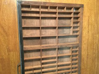 Vintage Wooden Printers Drawer Tray Wall Display Rack Letterpress Hamilton E 4