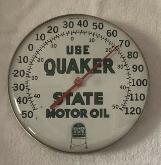 12  Use Quaker State Motor Oil Vintage Advertising Thermometer