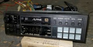 Vintage Alpine 7272 Cassette head unit Old school car audio - 3
