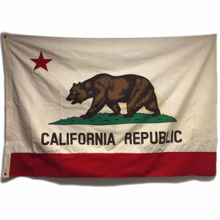 100 Cotton 4x6 California Republic State Flag Pennant Vintage Style Made In Usa