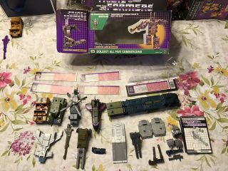 Vintage Transformers G1 Combaticons Bruticus W/ Box & Insert 100 Complete