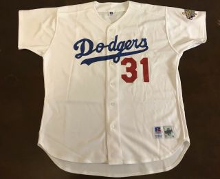 Rare Vintage 1996 Russell Mlb La Los Angeles Dodgers Mike Piazza Baseball Jersey