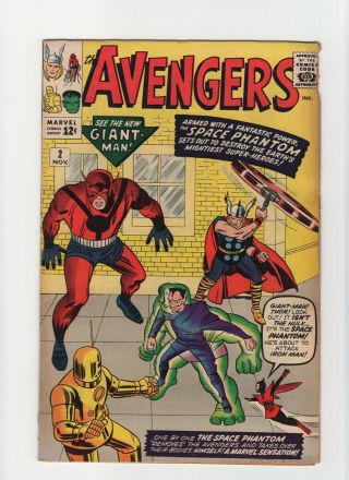 Avengers 2 Vintage Marvel Comic Key 1st Space Phantom,  2nd Team Silver 12c