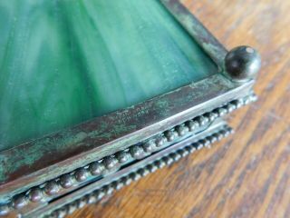 Antique LCT Tiffany Studios Bronze Glass PINE NEEDLE Utility Hinged Desk Box 9