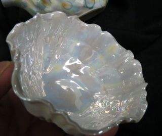 unmarked Royal Bayeuth Nautilus Shell cream pitcher & sugar bowl Iridescent 3