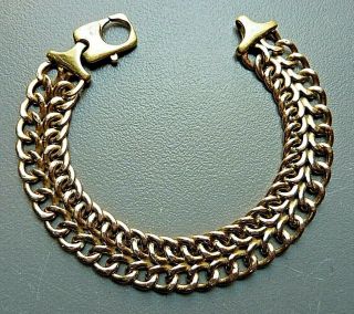 Estate 14k Solid Gold Italy Wide Woven Bracelet - 14.  6 Grams Length 7 And 3/8 "