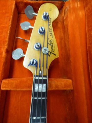 Vintage 1970 ' s Fender Jazz Bass w\OHSC 2