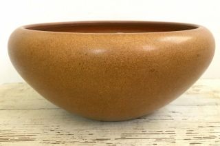 Vintage Marblehead Pottery Brown Mottled Mission Bowl Arts & Crafts 8”