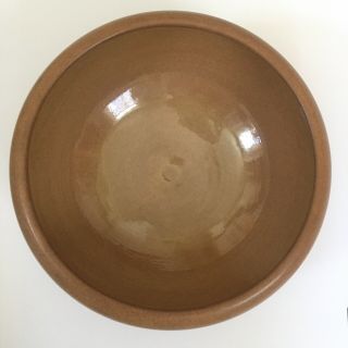Vintage Marblehead Pottery Brown Mottled Mission Bowl Arts & Crafts 8” 2