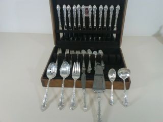 Wallace Sterling Silver Feliciana Service For 12 In Naken Box Over 2600 Grams
