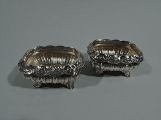 Gorham Open Salts - 2610 - Antique Art Nouveau Pair - American Sterling Silver