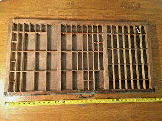 Vintage Wooden Printers Drawer Tray Wall Display Rack Letterpress Hamilton D