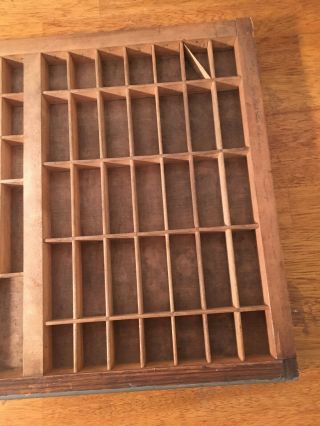 Vintage Wooden Printers Drawer Tray Wall Display Rack Letterpress Hamilton D 3