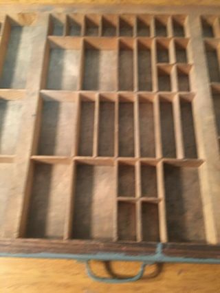 Vintage Wooden Printers Drawer Tray Wall Display Rack Letterpress Hamilton D 4