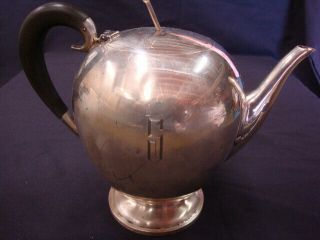 Sterling Silver Teapot - Initial " S " - Worden - Munnis Co.  Boston