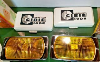 Vintage Nos Old Stock Cibie Iode Amber Driving Lights 95 Porsche Toyota