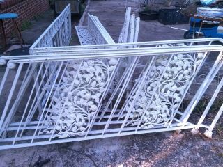 VINTAGE WROUGHT IRON PORCH COLUMNS AND RAILINGS 2