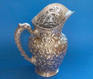 Important Baltimore Silversmiths (1903 - 1905) Sterling Silver Repousse Pitcher 6