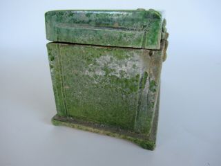 Chinese Ming Dynasty Green Glazed Box China Dynastic Pottery circa 1600 A.  D. 5