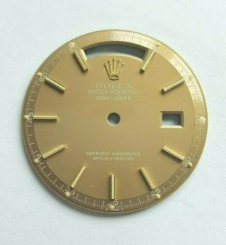 Vintage 60s Rolex Day - Date Ref.  1803 Yellow Gold Stella Mocha Color Dial Part