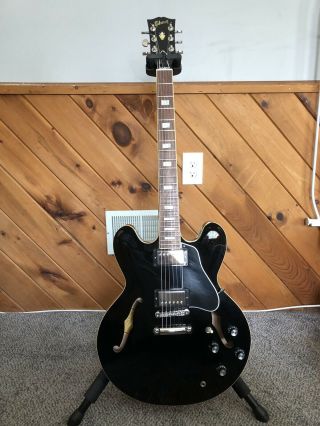 Gibson ES - 335 Traditional Semi - Hollow Vintage Ebony Electric Guitar 2018 4