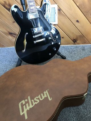 Gibson ES - 335 Traditional Semi - Hollow Vintage Ebony Electric Guitar 2018 7