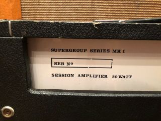 Vintage 1969 Laney Sound Supergroup Series MK1 Session 50w Valve Amplifier Head 5