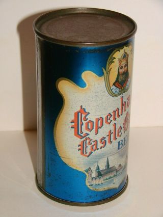 STUNNING RARE COPENHAGEN CASTLE FLAT TOP BEER CAN EDELBREW BREWING BROOKLYN NY 5