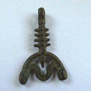 Viking Celtic Ancient Artifact Bronze Pendant With Sea Amulet