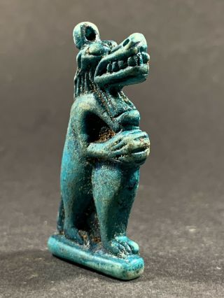 ANCIENT EGYPTIAN STATUETTE OF TAWERET GODDESS OF CHILDBIRTH CIRCA 1370 - 770BCE 2