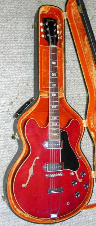Vintage 1967 Gibson ES - 330TDC,  Dual P90 Pickups,  Cherry Red Hollowbody,  OrigCase 3