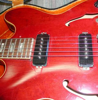 Vintage 1967 Gibson ES - 330TDC,  Dual P90 Pickups,  Cherry Red Hollowbody,  OrigCase 9