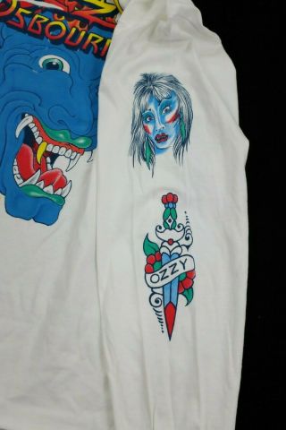Vtg 1990s Ozzy Osbourne Tattoo Concert Tour T - Shirt XL theatre of madness nos 6