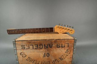 Vintage 1963 Fender Stratocaster Neck Rosewood Fretboard Clay Dots W/ Kluson