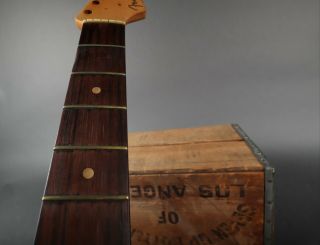 Vintage 1963 Fender Stratocaster Neck Rosewood Fretboard Clay Dots w/ Kluson 3