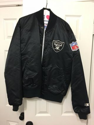 Vintage 100 Authentic Oakland Raiders Starter Jacket Xl