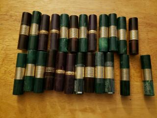 VINTAGE REVLON LIPSTICK DISPLAY TOWER CASE WITH 24 OLDER TUBES OF LIPSTICK 7