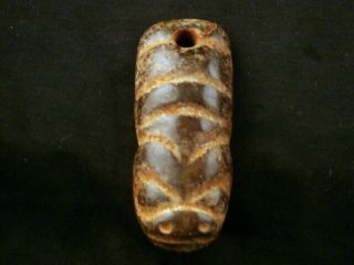 Wow Chinese Hongshan Culture Worm Old Jade Pendant B104