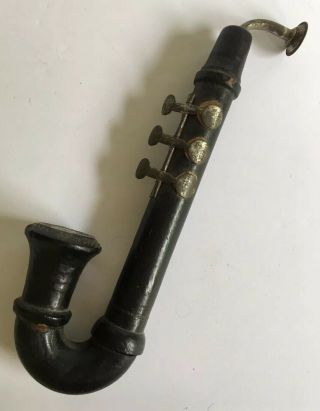 Vintage Toy Wooden Saxophone Made In Czechoslovakia