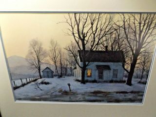 Vintage Famous Framed Jim Gray Print - A Light In The Window Signed 804/1500